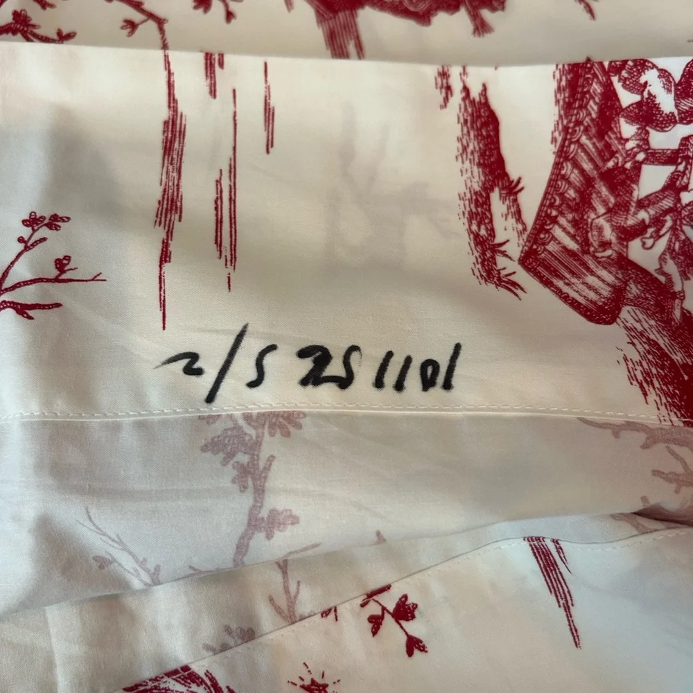 Pottery Barn Santa Toile King Pillowcase Set Bundle of 2 NEW RARE